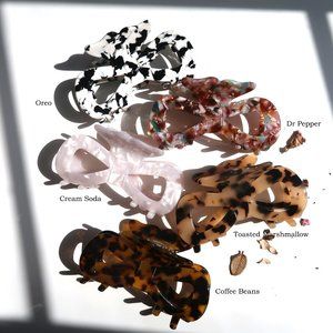 Tortoise Shell Acetate Bow Hair Claw Hair Clip (5 Multi-color)